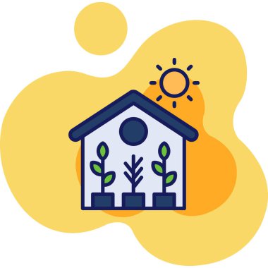 Bitki. Web simgesi basit illüstrasyon