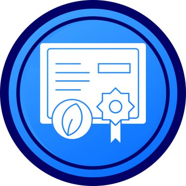 Sertifika. Web simgesi basit illüstrasyon