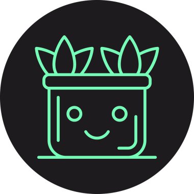 Kaktüs simgesinin vektör illüstrasyonu