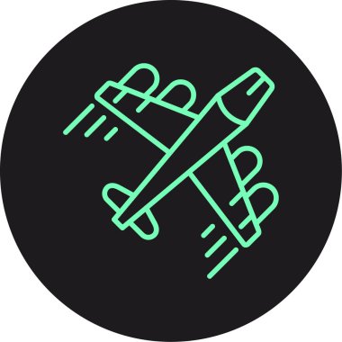 uçak ikonu vektör illüstrasyonu