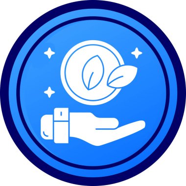 Mavi bir simgenin vektör illüstrasyonu