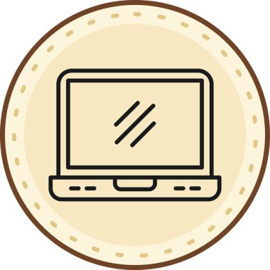 dizüstü bilgisayar simgesi, vektör illüstrasyonu