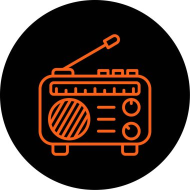 Radyo simgesinin vektör illüstrasyonu