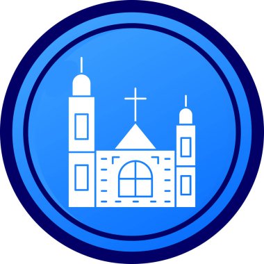 Moda tarzı izole edilmiş arka planda kilise simgesi