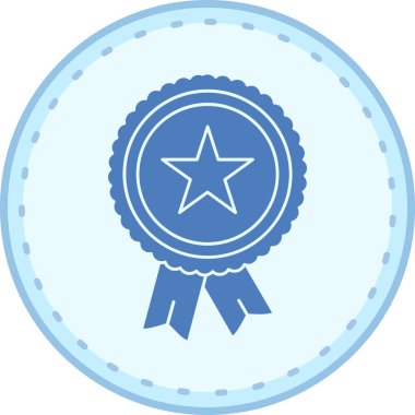 Rozet ödülü vektör simgesi modern basit vektör illüstrasyonu