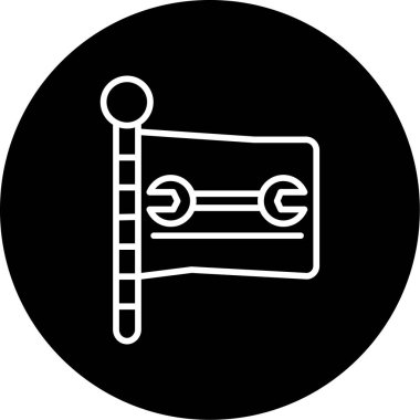 Kişisel ve ticari kullanım için vektör bayrağı simgesi.