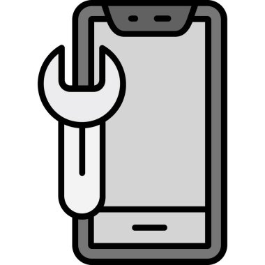 Kapsül izole edilmiş simge tasarımlı akıllı telefon