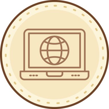 küresel ağ. Web simgesi basit illüstrasyon