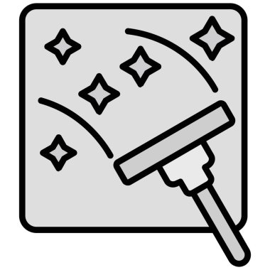 süpürge web simgesi basit illüstrasyon