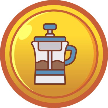 kahve kupası simgesi, düz stil tasarımı