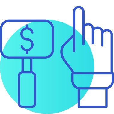 Para için. Web simgesi basit illüstrasyon