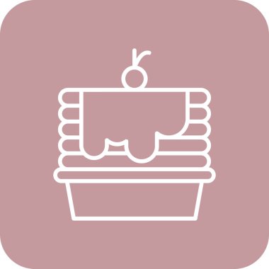 Kek. Web simgesi basit tasarım