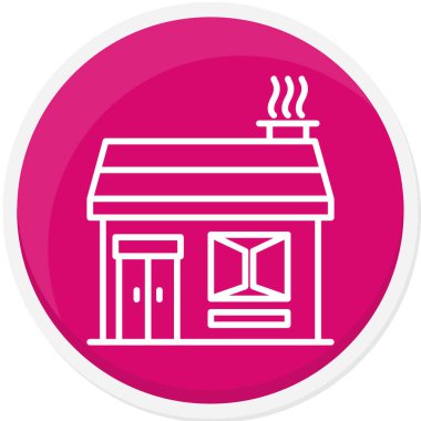 Ev. Web simgesi basit illüstrasyon