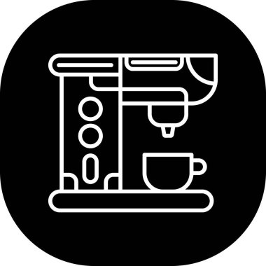 Kahve makinesi simgesi, basit stil