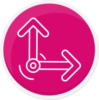 Bir iğne simgesinin vektör illüstrasyonu