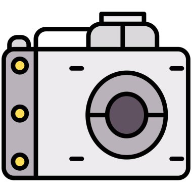 kamera simgesi vektör illüstrasyonu