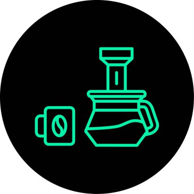 Kahve değirmeni kutsal kişilerin resmi, vektör çizim