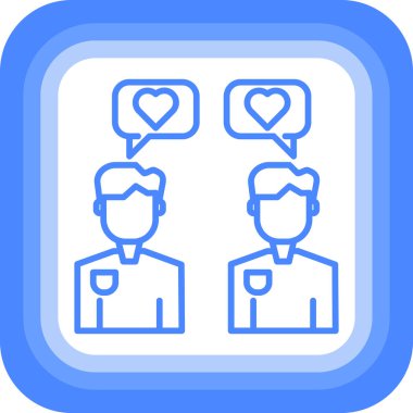 Kalbi olan bir insan simgesinin vektör çizimi