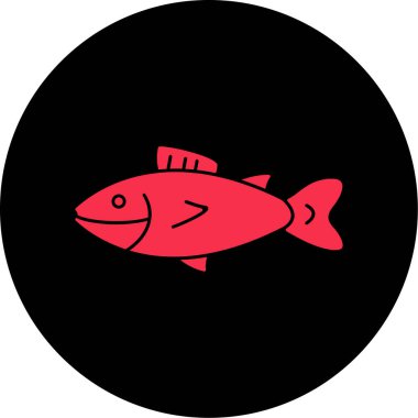 Balık. Web simgesi basit illüstrasyon