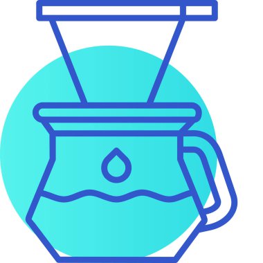 Kahve fincanı simgesinin vektör çizimi