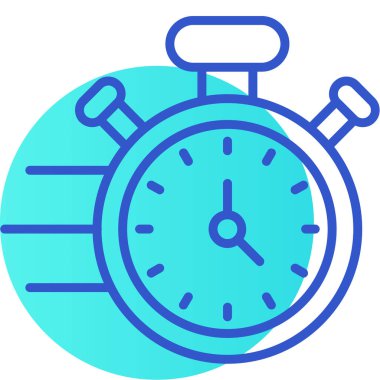 Kronometre simgesi, vektör illüstrasyonu basit tasarım