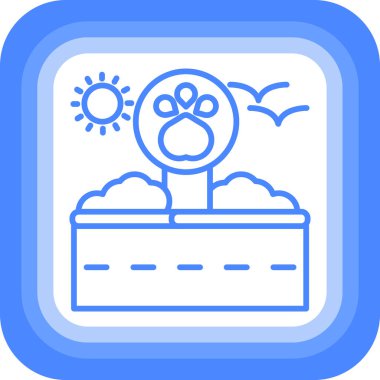 Bulut. Web simgesi basit illüstrasyon