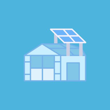 Vektör olarak Güneş Enerjisi simgesi. Logotype