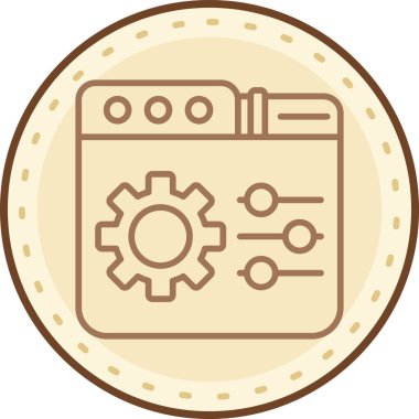 Modern bir simgenin vektör illüstrasyonu