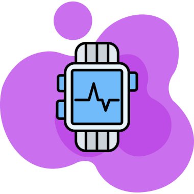 kalp atışı. Web simgesi basit illüstrasyon