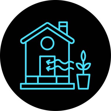 Ev Vektörü Kabartma Simgesi Tasarımı