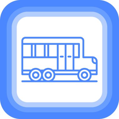 Otobüs. Web simgesi basit illüstrasyon