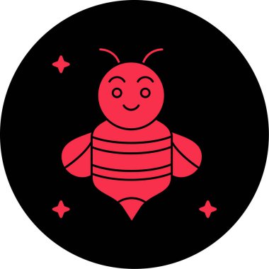 Moda Biçimli Arı Simgesi İzole Arkaplan