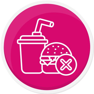 Hamburger. Web simgesi basit tasarım