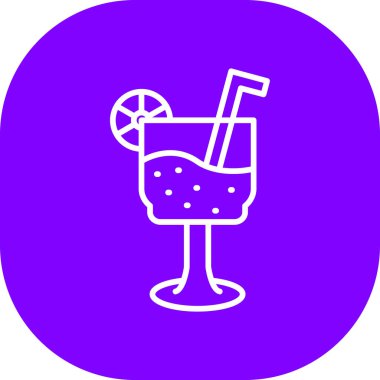 Kokteyl. Web simgesi basit illüstrasyon