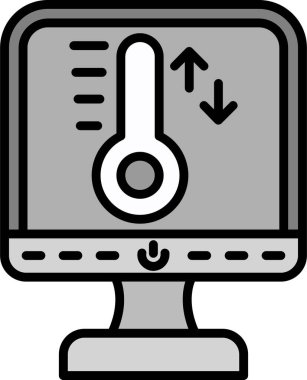 Monitör. Web simgesi basit illüstrasyon