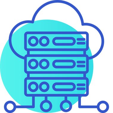 Bulut deposu. Web simgesi