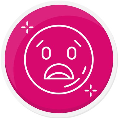 kızgın yüz ifadeleri rozet tarzında simge