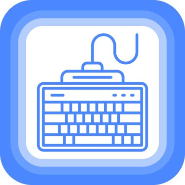 Klavye. Web simgesi basit illüstrasyon