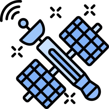 uydu anten simgesi. uydu uydu vektör simgesi rengi düz izole