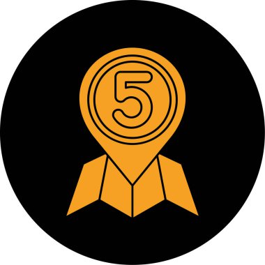 Madalya. Web simgesi basit illüstrasyon