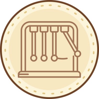 Bir makine simgesinin vektör illüstrasyonu