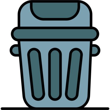 Çöp kutusu simgesi vektör illüstrasyon grafik tasarımı