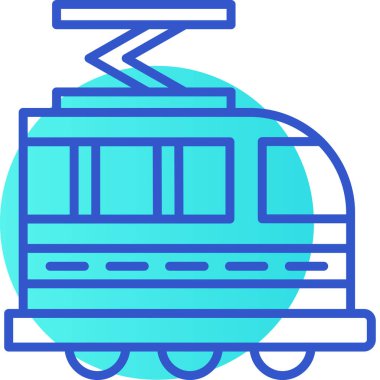 tren. Web simgesi basit illüstrasyon