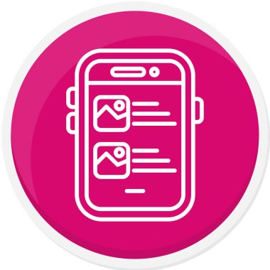 Mobil sohbet vektör simgesi