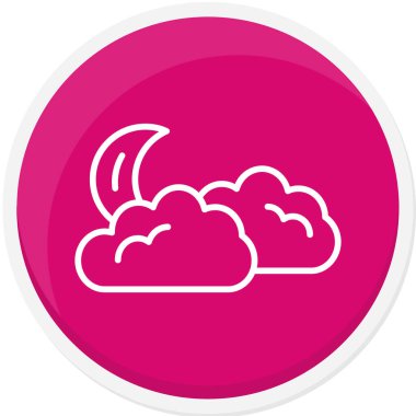 Bulut. Web simgesi basit illüstrasyon