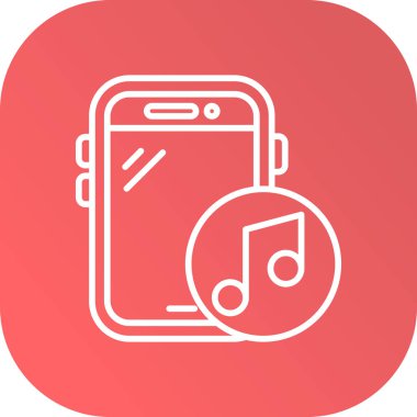 Müzik simgesi vektör illüstrasyonu