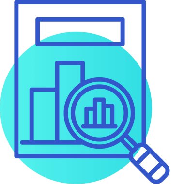 Analizler. Web simgesi basit illüstrasyon