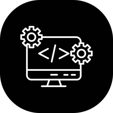 Web geliştirme simgesi vektör illüstrasyonu