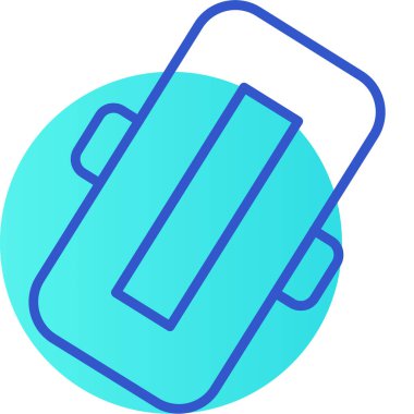 Mavi ve beyaz bir ikonun vektör illüstrasyonu