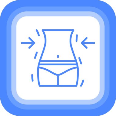 Bikini vücut simgesi düz bir şekilde